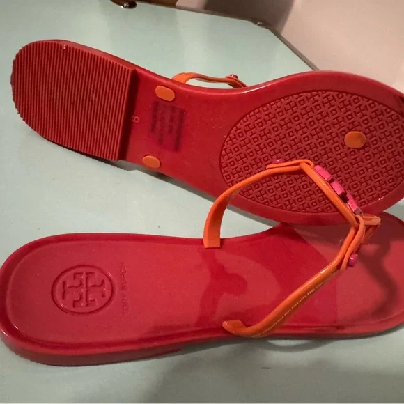 Tory Burch Vibrant Pink and Orange Sandals - Picture 4 of 4